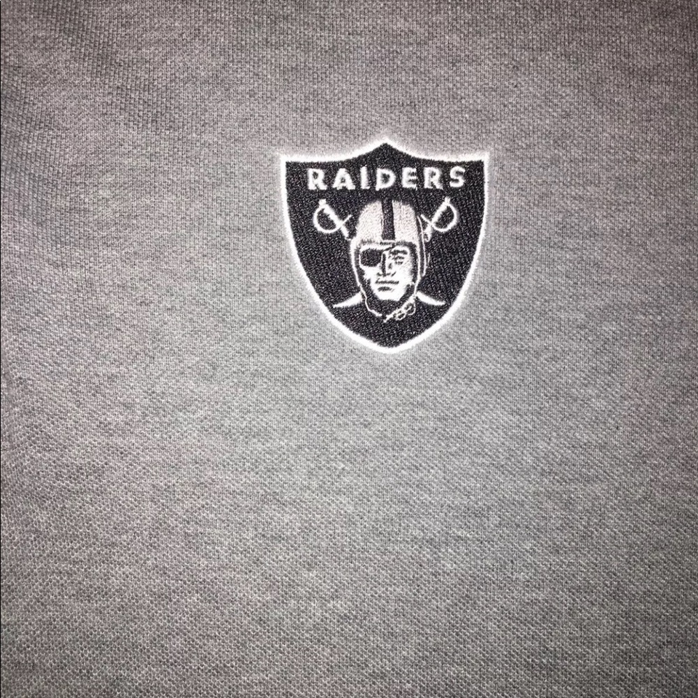 LA RAIDERS CB Cutter & Buck Polo NFL S/S XL Grey - Picture 2 of 8